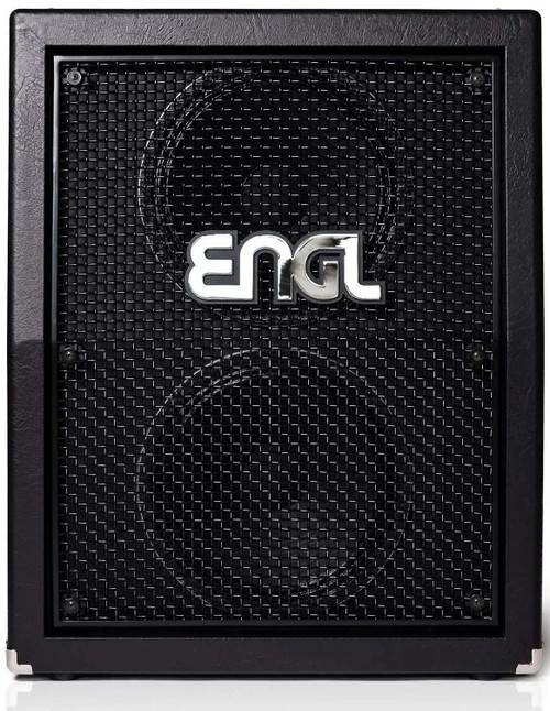 ENGL Amps Pro Cabinet 2x12 Slanted Equipped with Celestion V30 - 11000038-ENGL-Pro-Cab-212-Slanted-Celestion-V30-in-Black-Front.jpg