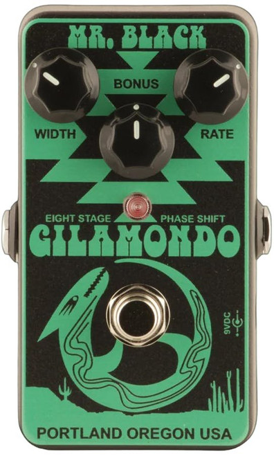 Mr Black GilaMondo Throwback Special Phaser Pedal - GILAMONDOTHROW-Mr-Black-GilaMondo-Matte-Front.jpg