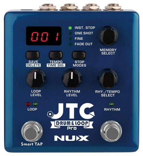 NUX JTC-PRO Drum and Loop PRO Dual Pedal - JTC-PRO-Nux-JTC-Pro-Drum-and-Loop-Dual-Pedal-in-Blue-Front.jpg
