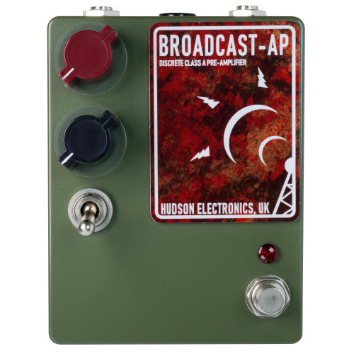 Hudson Limited Edition Broadcast-AP Ariel Posen Signature Preamp Pedal in Dark Green - ARIELBROADCASTGREEN-Hudson-Broadcast-Ariel-Posen-Dark-Green-Pedal.jpg