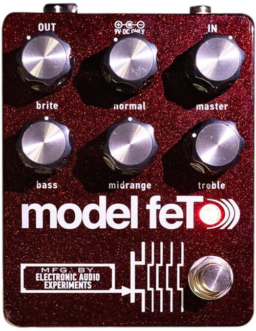 Electronic Audio Experiments Model feT Preamp Pedal - Dragons Blood Edition - EA-MFTDB-Electronic-Audio-Experiments-Model-feT-Preamp-Pedal-in-Dragons-Blood-Front.jpg