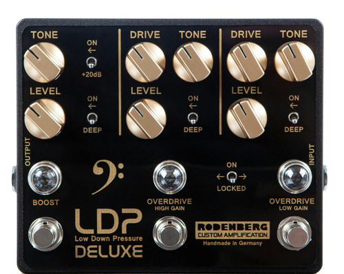 Rodenberg LDP Deluxe Double Overdrive Clean Boost Bass Pedal - LDPDELUXE-Front.jpg