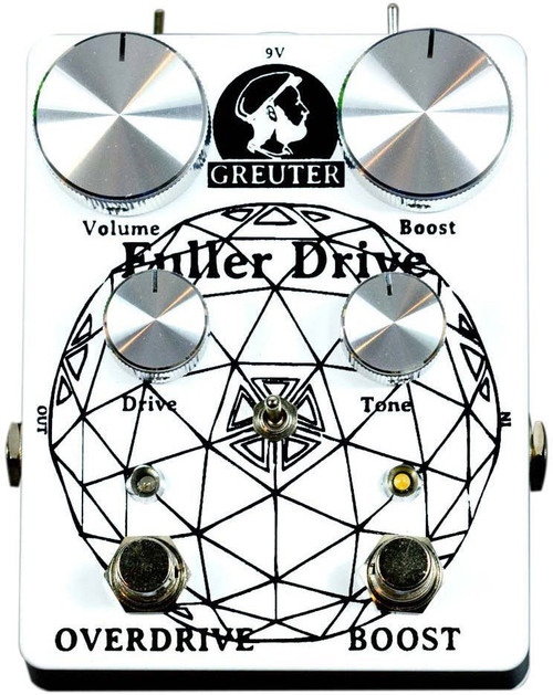Greuter Audio Fuller Drive with Boost Discrete OD & Clean Boost Pedal - GRE-FULLERDRIVEBOOST-Greuter-Audio-Fuller-Drive-with-Boost-in-White-Front.jpg