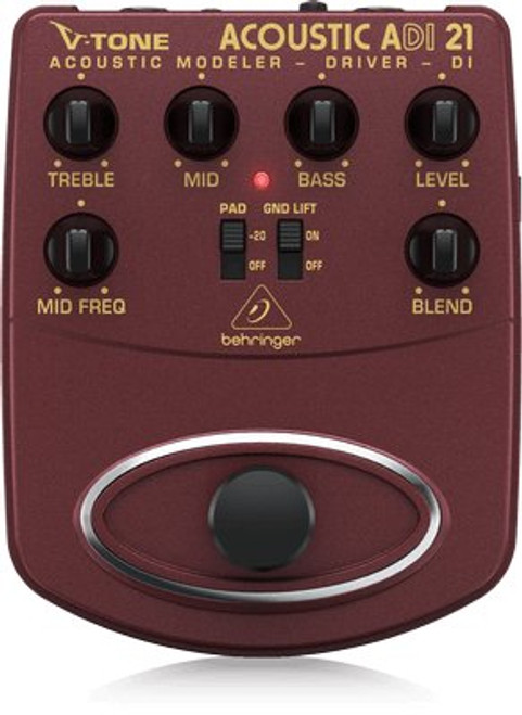 Behringer ADI21 V-Tone Acoustic Amp Modeller/Direct Recording Preamp/DI Box - 448870-ADI21_P0293_Top_B.jpg