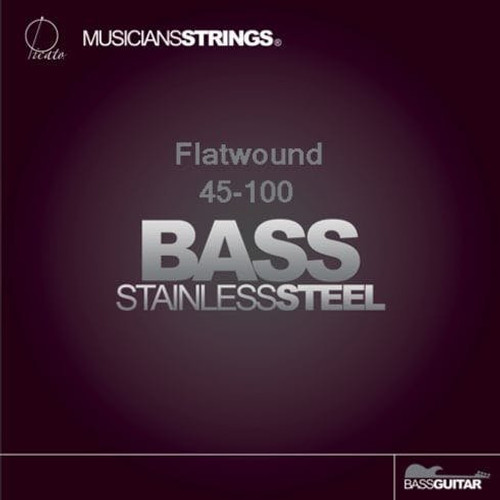 Picato Stainless Steel Flat-Wound Bass Strings, Short Scale - 96658S-1.jpg