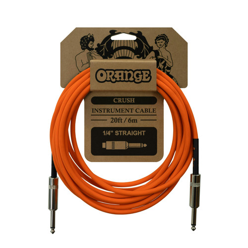Orange Crush 20ft Straight to Straight Instrument Cable - 342929-Crush Cables - 20ft Instrument Straight.jpg