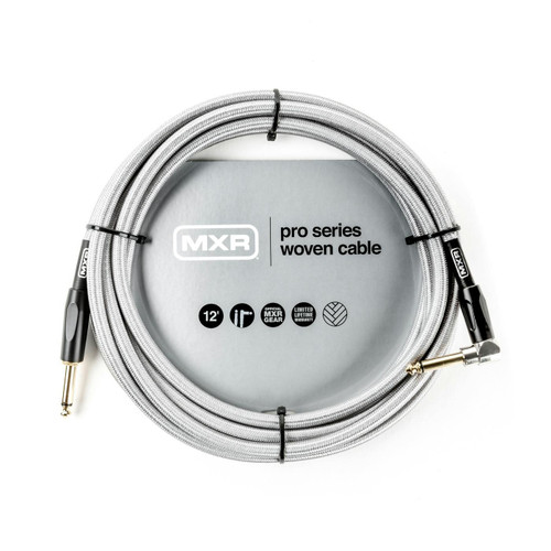 MXR 18ft Pro Series Woven Instrument Cable Right Angle in Silver - 321086-1549538036542.jpg