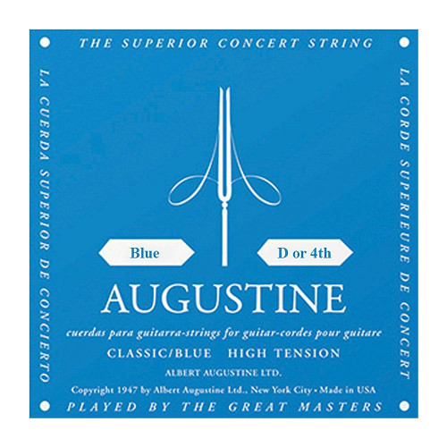 Augustine Blue HT Single D or 4th Classical Guitar String - 448336-AUG262604.jpg