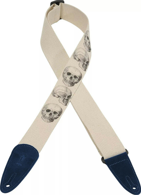 Levy Lucid Dream Cotton Strap with Navy Blue Suede Ends - MC8LCD-002-levy-lucid-dream-cotton-strap-blue-ends.jpg