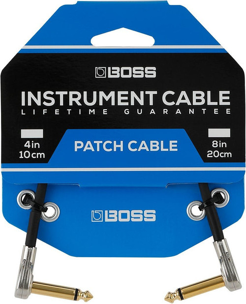 Boss BPC-4-3 4" Patch Cable with Slimline Pancake Plugs - 523743-Boss BPC-4-3 4 Patch Cable with Slimline Pancake Plugs.jpg