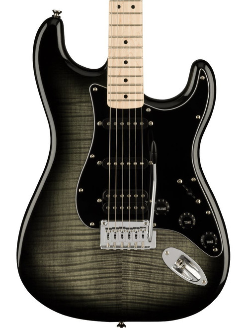 Squier Affinity Stratocaster FMT HSS Electric Guitar in Black Burst - 437357-Squier-Affinity-Stratocaster-FMT-HSS-Black-Burst-Body.jpg