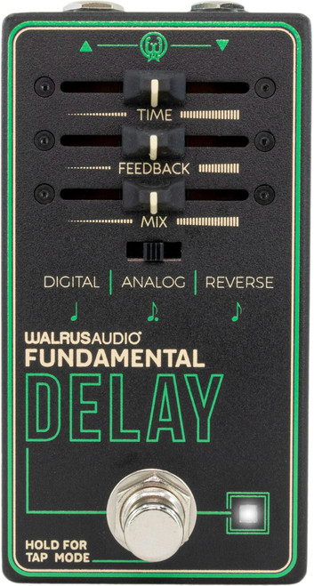 Walrus Audio Fundamental Series Delay Pedal - 64197-Walrus-Audio-Fundamental-Series-Delay-Pedal-in-Black-Front.jpg