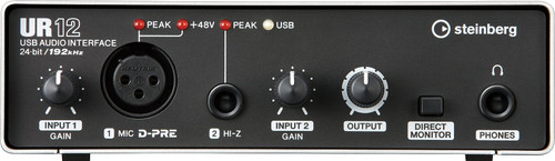 Steinberg UR12 USB Audio Interface with Cubase AI - 63239-UR12_Front_BlackPhones_20140730.jpg