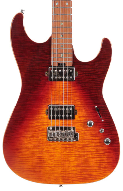B Stock : Soloking MS-1 Custom Electric Guitar with Flame Maple Top in Fire Wakesurf - B-MS-1CUSTO-0013 (2).jpg
