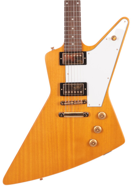 B Stock : Epiphone 1958 Korina Explorer Electric Guitar in Aged Natural with White Pickguard - B-IGCKEXWAN-0003 (2).jpg