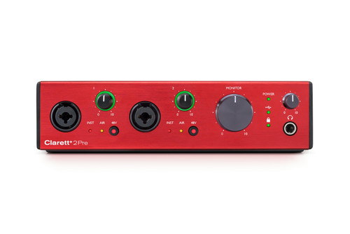 Focusrite Clarett+ 2Pre USB Audio Interface - 451887-Clarett+2Pre_Front - Hi Res.jpg