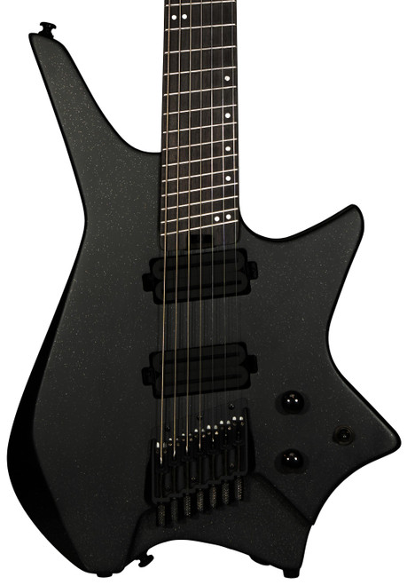HILS HZ7 Headless Multi-Scale 7-String Electric Guitar In Satin Galaxy Black - HZ7SGB-front.jpg