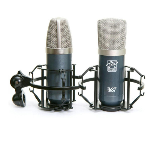 Roswell Pro Audio Mini K87 Matched Pair Condenser Microphones - ROS-MINIK87MP-Rosswell_Matched_K87_Front.jpg