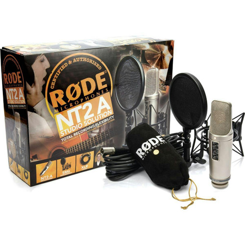 Rode NT2-A Multi-Pattern Condenser Microphone Studio Solution with Accessories - 393613-Rode-NT2-A-Contents.jpg