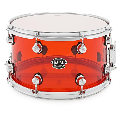 Natal Arcadia Acrylic 14 x 6.5 Acrylic Snare Drum in Trans Red - 115283-tmp1A36.jpg