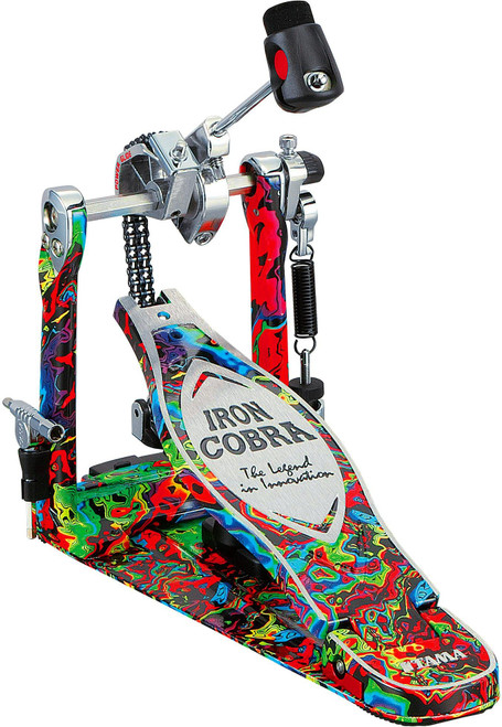 Iron Cobra 900 Marble Psychedelic  Rainbow Power Glide Single Pedal w/Carrying Case - HP900PMPR-HP900PMPR_main.jpg