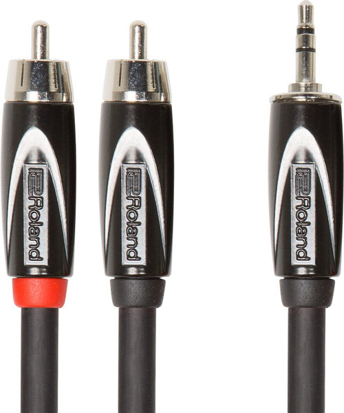 Roland 3.5mm TRS Jack to Dual RCA Interconnect Cable, 10ft / 3m in Black - 388265-rcc-5-352r_gal.jpg