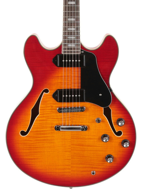 Sire Larry Carlton H7V Semi-Hollow Electric Guitar in Cherry Sunburst - H7VCS-Sire-Larry-Carlton-H7V-P90s-Cherry-Sunburst-Body.jpg