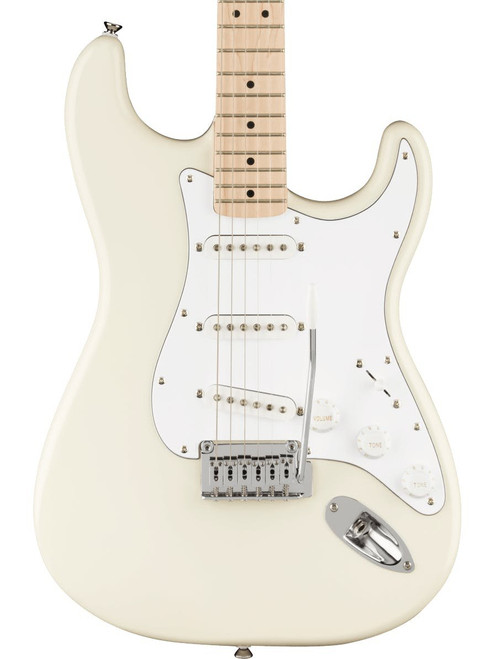 Squier Affinity Stratocaster Electric Guitar in Olympic White - 437392-Squier-Affinity-Stratocaster-Olympic-White-Body.jpg