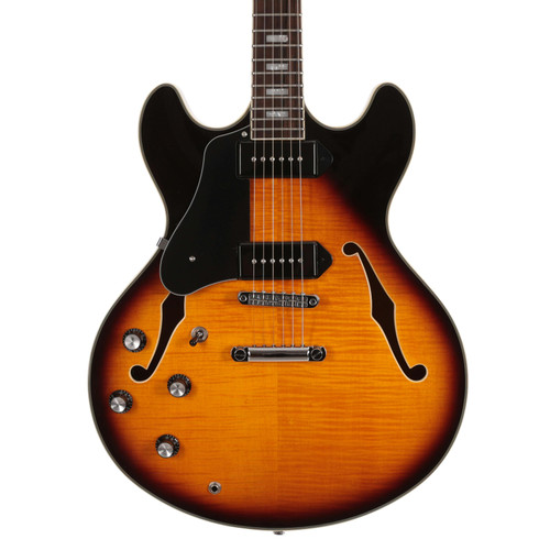 Sire Larry Carlton H7V Left-Handed Semi-Hollow Electric Guitar in Vintage Sunburst - H7VLHVS-H7VLHVS-2.jpg