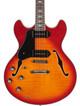 Sire Larry Carlton H7V Left Handed Semi-Hollow Electric Guitar in Cherry Sunburst - H7VLHCS-Sire-Larry-Carlton-H7V-P90s-Cherry-Sunburst-Body-Left-Handed.jpg