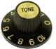 Boston Guitar Parts Witch Hat Knob with Gold cap black tone - KG-260-T-KG-260-T-Boston-Guitar-Parts-Witch-Hat-Knob-Gold-Top-Tone.jpg