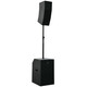 Studiomaster Core151 line array with 15inch Sub PA System with built in mixer and bluetooth - 506351-Studiomaster-CORE-151-full-stack-angle.jpg