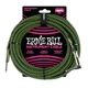 Ernie Ball 18 ft Braided Guitar Cable in Black & Green with Straight Jack to Angled Jack - 444787-P06082.jpg