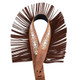 Levys Crazy Horse Leather Strap with Fringe Brown Guitar Strap - MG317BOI-BRN-1.jpg