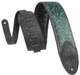 Levys Sundance Embossed Leather 2 Ply Garment Back 3 Inch Turquoise Guitar Strap - M4WP-001 (1).jpg