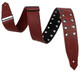 Levys Rebel Premium Garment Leather Ox Blood w Black Eyelets Guitar Strap - M80RBEY-BRG (4).jpg