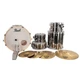 Second Hand Pearl Export With Cymbals And Hardware In Brushed Silver Wrap #239 - SH-221-0239 (2).jpg
