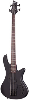 Schecter Stiletto Stealth-4 Bass Guitar in Satin Black - STILETTO STEALTH 4 SBK TILT.jpg