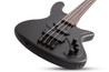 Schecter Stiletto Stealth-4 Bass Guitar in Satin Black - STILETTO STEALTH 4 SBK LAYING.jpg