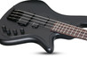 Schecter Stiletto Stealth-4 Bass Guitar in Satin Black - STILETTO STEALTH 4 SBK DOWNSHOT.jpg