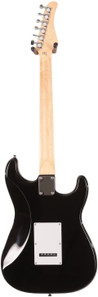 EastCoast ST1 Black Left Handed Electric Guitar Starter Pack 15W Amp and Accessories - _BUN-EC-ST1-BK-LH-Eastcoast-ST1-Left-Handed-Electric-Guitar-in-Black-Back.jpg