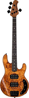 Sterling by Music Man StingRay HH Poplar Burl Ray34 Bass in Amber - sterling-by-musicman-sbmm-sray-4-hh-ray34hh-poplar-burl-amber-rn-665804.jpg
