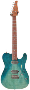 Soloking MT-1 Custom Flame Maple Top Electric Guitar in Blue Wakesurf - MT-1MODERN-BW-Soloking-MT-1-Modern-Flame-Maple-Top-Electric-Guitar-in-Blue-Wakesurf-Front.jpg