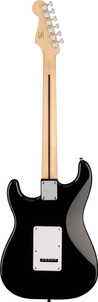 Squier Sonic Stratocaster Electric Guitar in Black - 0373152506-Squier-Sonic-Stratocaster-Black-Back.jpg