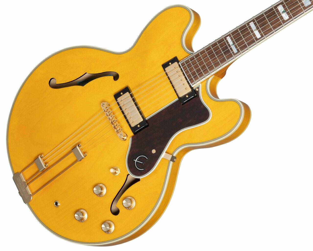 Epiphone Sheraton Semi-Hollow Electric Guitar in Natural - EOSHNAGH1-Epiphone-Sheraton-Frequensator-Natural-Angle.jpg