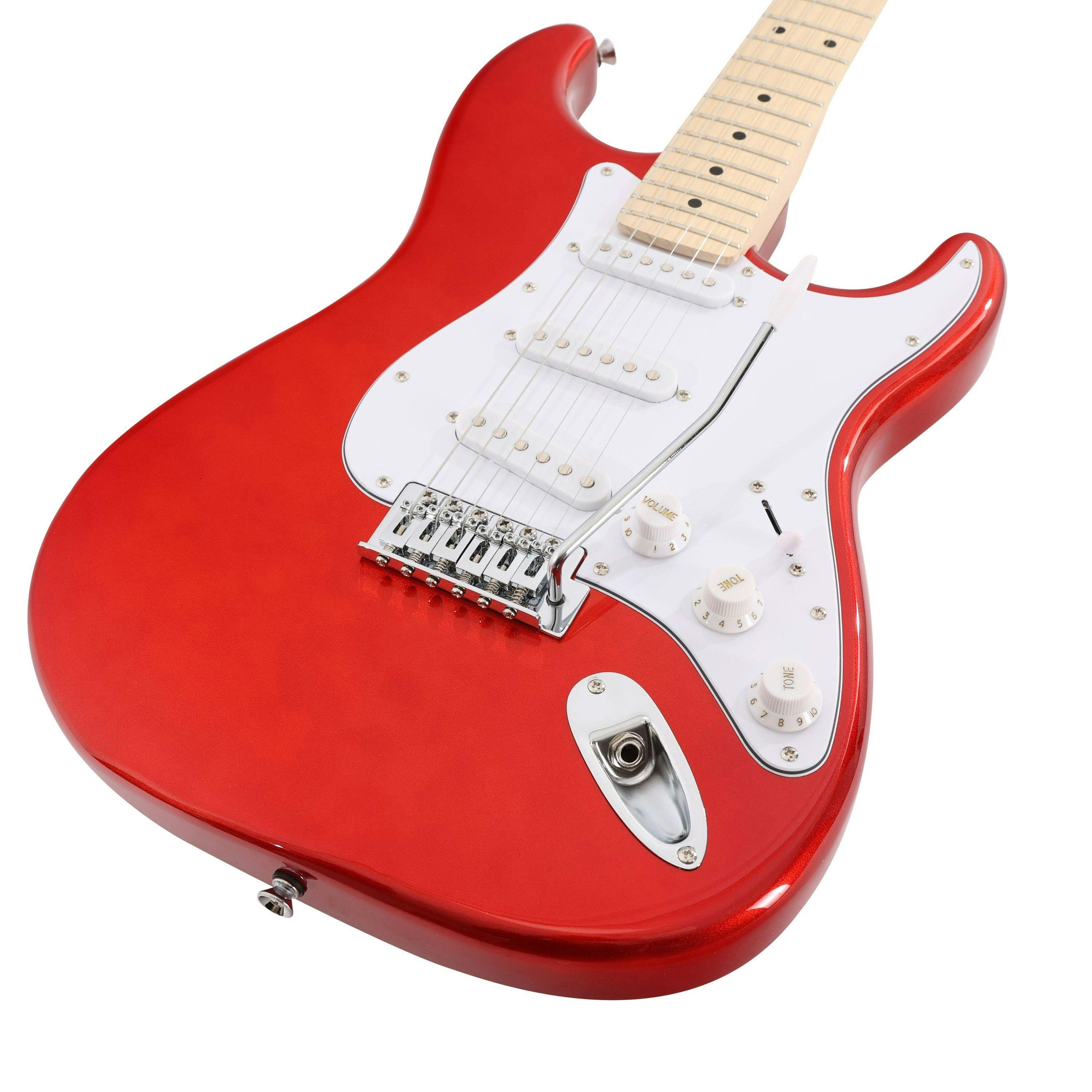 EastCoast ST1 Electric Guitar in Red with Maple Fretboard - 477386-EC-GS100-RED 4.jpg