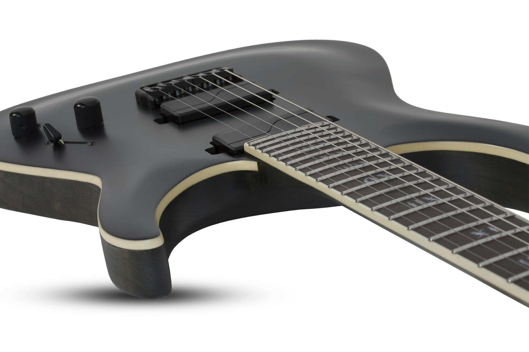 Schecter C-1 SLS Elite Evil Twin in Satin Black - Andertons Music Co.