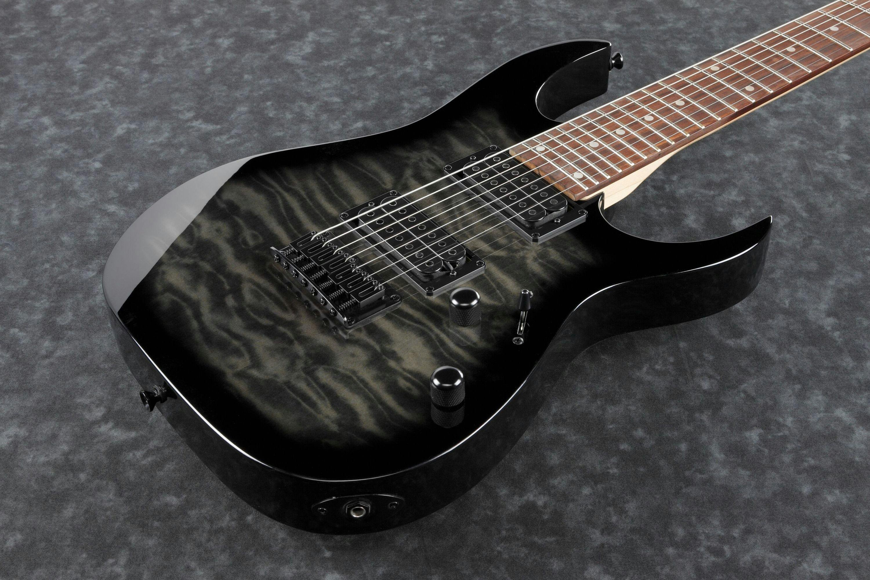 Ibanez GRG7221QA-TKS 7-String Electric Guitar In Transparent Black