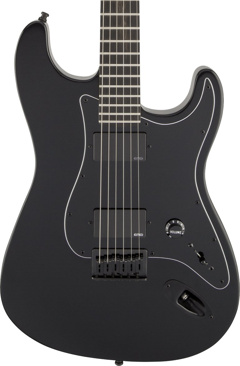 ギター Fender Jim Root Stratocaster EMG Fender Jim Root Strat in Flat Black - Andertons Music Co.