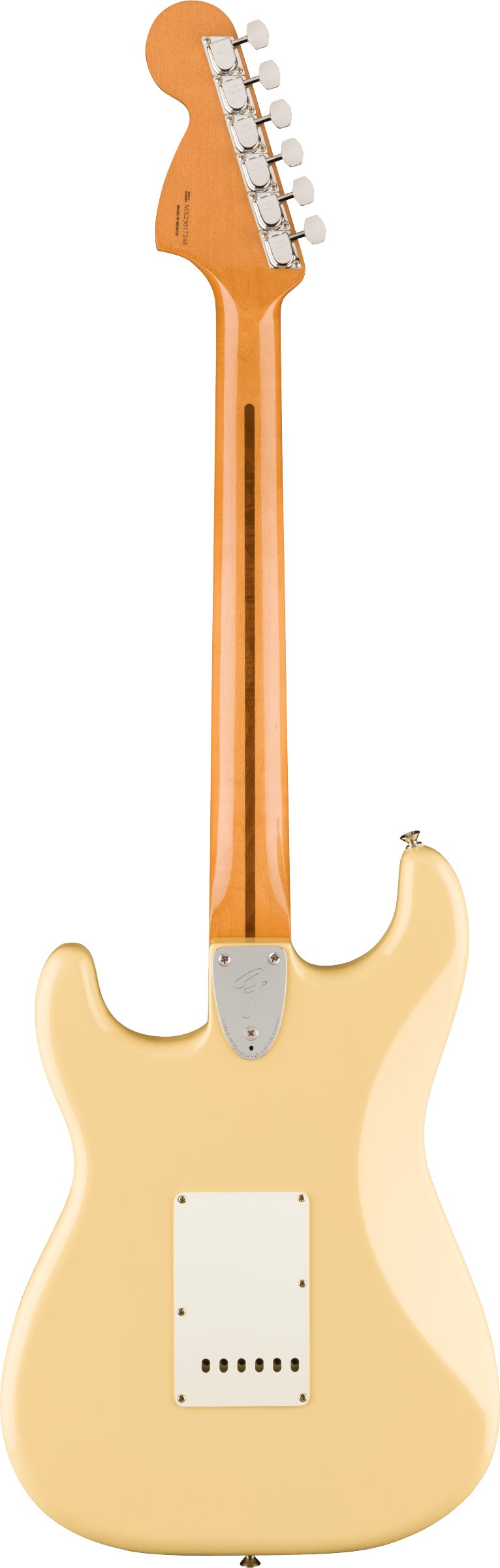 Fender Vintera II '70s Stratocaster Electric Guitar in Vintage White - 0149032341-Fender-Vintera-II-70s-Stratocaster-in-Vintage-White-Back.jpg